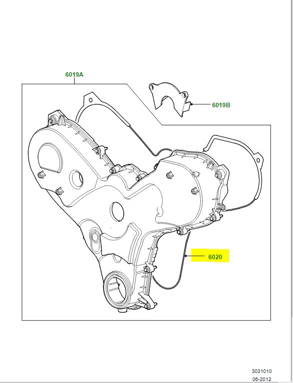 Tesnenie krytu rozvodov OEM Land Rover LR014305