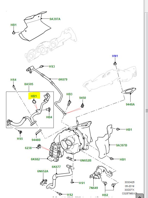 O-krúžok rúrky turbíny Gen2 OEM Land Rover LR129336 - Image 3