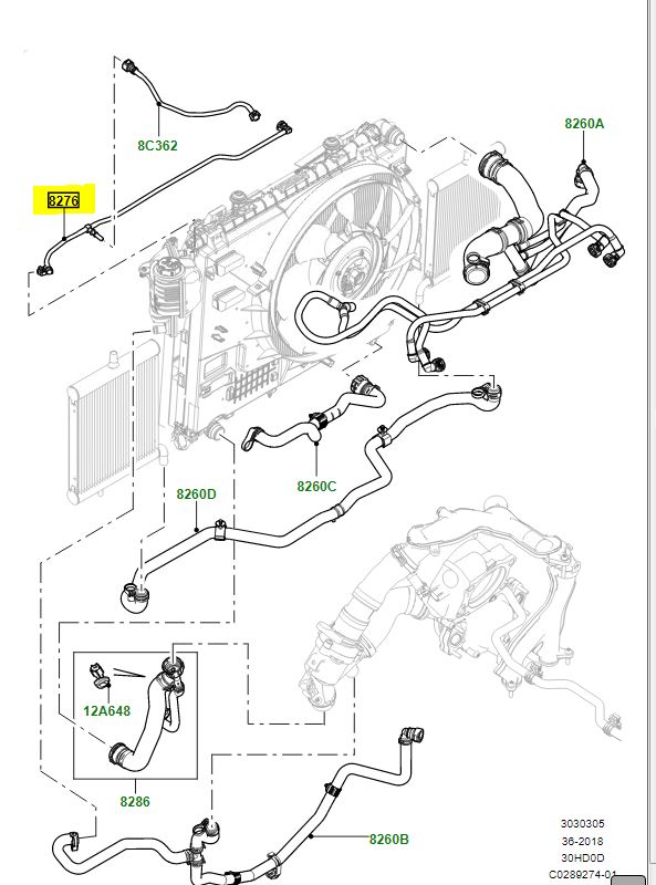 Odvzdušňovacia hadica chladiča OEM LR146301 - Image 2